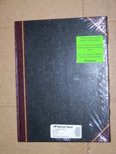 NATIONAL Brand Texhide Series Record Book, Black, 14.25 x 11.25&#034; 300 Pages 58400
