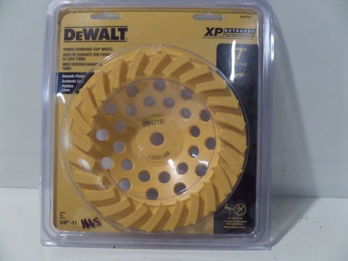 Dewalt dw4773t 7&#034; Turbo Diamond Cup Wheel Brand New Sealed Nice