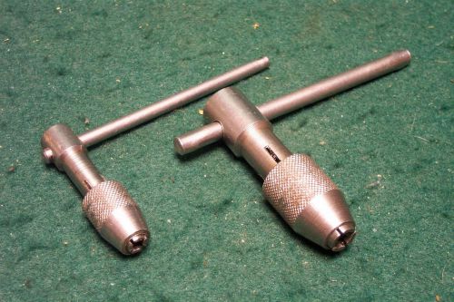 2  USED  T-HANDLE TAP WRENCH . 0-1/8 &amp; 1/8 -1/4