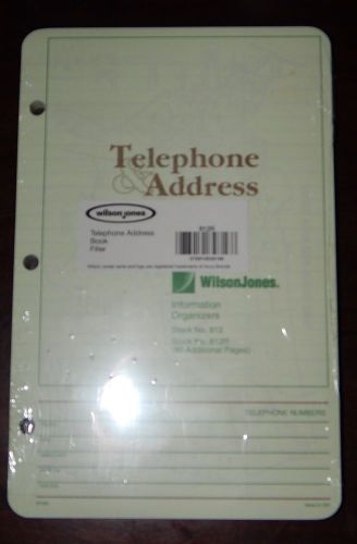 NEW ACCO / Wilson Jones - Telephone &amp; Address Book Filler; 3 hole, 8&#034; x 5.5&#034;