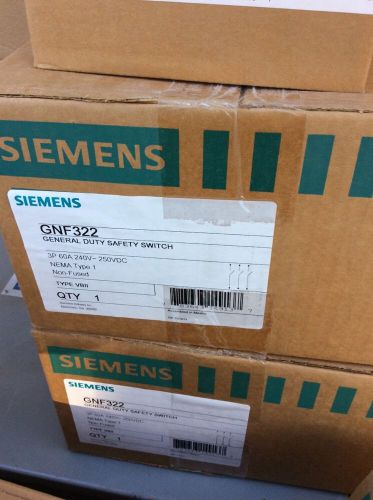 SIEMENS GNF322 NON-FUSIBLE GENERAL DUTY SAFETY SWITCH