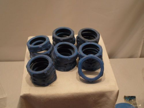 (Lot of 10) Blue 1-1/4 in. Rigid Plastic Insulated Bushing.10 Pack