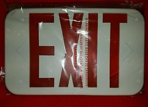 Slimline &#034;EXIT&#034; Sign Face Plate Snap-In Emergency Lighting- New!