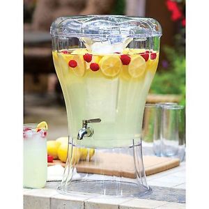 Beverage dispenser - lemonade/ice tea - unbreakable drink pitcher 3 1/2 gallon for sale