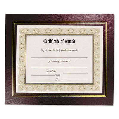 Leatherette Document Frame, 8-1/2 x 11, Burgundy, Pack of Two, Sold as 1 Package