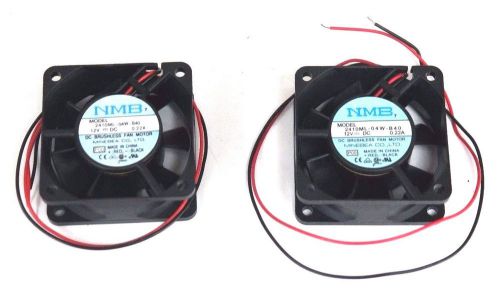 LOT OF 2 NEW NMB 2410ML-04W-B40 DC BRUSHLESS FANS 12VDC 0.22A 2410ML04WB40
