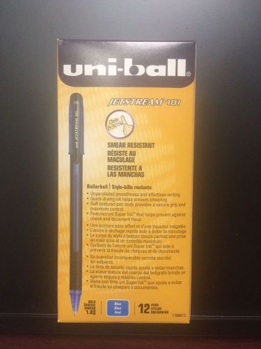 Uni-Ball Jetstream 101 Box of 12 Blue Pens--Free Shipping