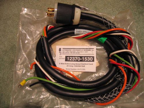 HBL2511  5 wire w/ cord 20A 208V 3Ph  Automated Controls 12370-1530 Ansul Wire