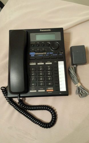 PANASONIC KX-TS3282b 2 Line Advanced ITS Telephone BLACK   w/ charger