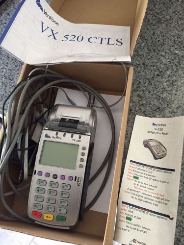 Credit Card Reader VeriFone VX 520 GREAT CONDITION with box and manuals