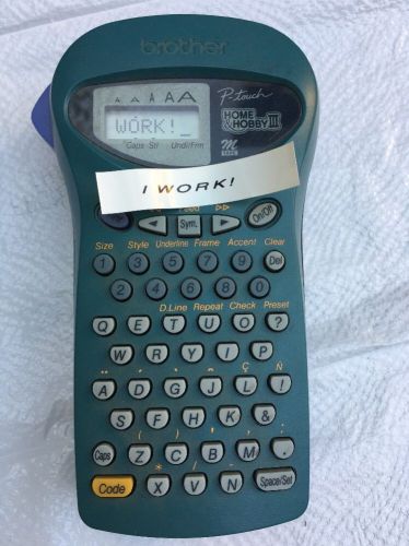 Brother Model PT-85 P-touch Home &amp; Hobby III Label Maker EUC