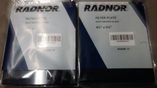 2 Radnor 64005030 Heat Treated Glass Shade 11 Filter Plate 4 1/2&#034; x 5 1/4&#034;