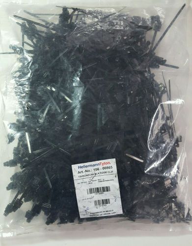 Hellermann tyton t50sosec5a 156-00865 5.9&#034;  cable tie &amp; edge clip black qty 500 for sale