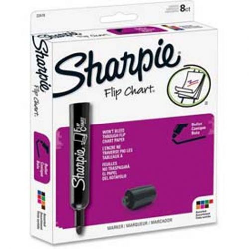 Sharpie flip chart markers, bullet point, bleed resistant, assorted ink, 8/set for sale