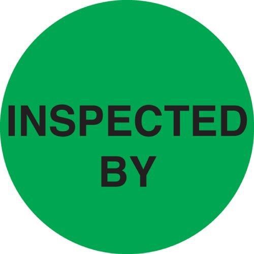 Ace label preprinted round inspected by inventory control label, 2-inch in for sale