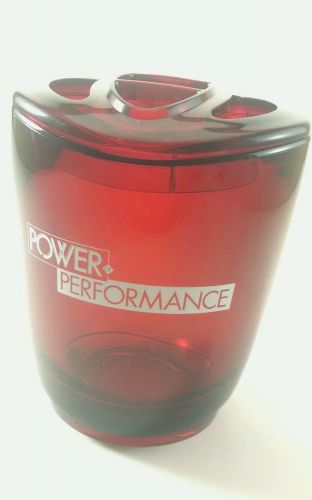 Power Performance Red Pen Pencil Storage Holder Cup Box Desk Desktop Organizer