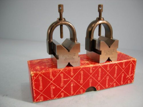 Starrett No.278 Pair of matched Vee Blocks with Clamps  Machinist Toolmaker