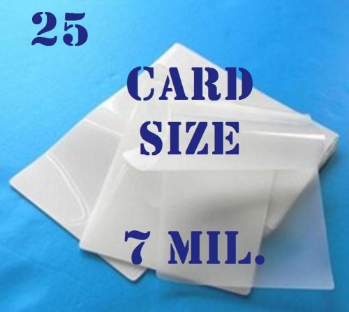 7 MIL Card Size Laminating Laminator Pouches Sheets,  2-1/2 x 3-3/4  25 PK