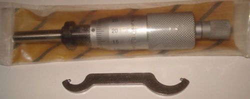 MITUTOYO NO. 150-802 MICROMETER HEAD 25MM W/ CLAMP NUT, SPHERICAL CARBIDE FACE