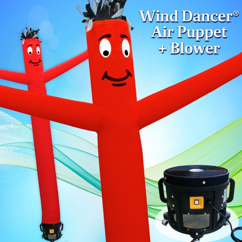 20&#039; Red Wind Dancer Air Puppet Sky Wavy Man Dancing Inflatable Tube + Blower
