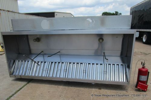 STAINLESS STEEL VENT HOOD 120&#034;X60&#034;X30&#034; W/ FIRE SUPPRESSION SYSTEM