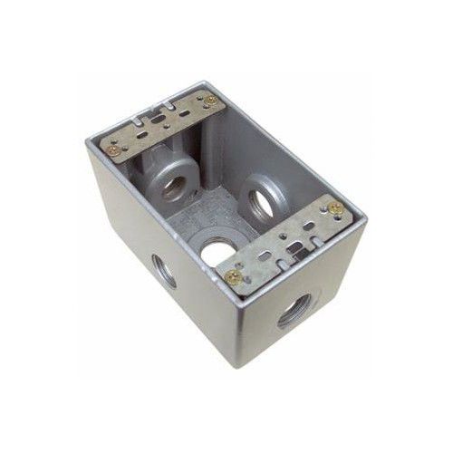 Morris products 4.5&#034; weatherproof boxes in gray with 5 outlet holes for sale