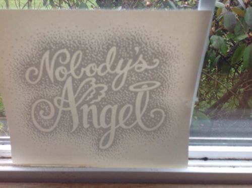 nobody&#039;s angel cold peel heat tshirt transfer silver glitter lot of 11