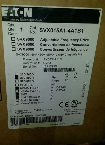 Cutler hammer # svx015a1-4a1b1 15hp adjustable frequency drive  new for sale