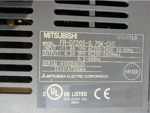 1PCS USED Mitsubishi Inverter FR-D720S-0.75K-CHT 220v-0.75k tested