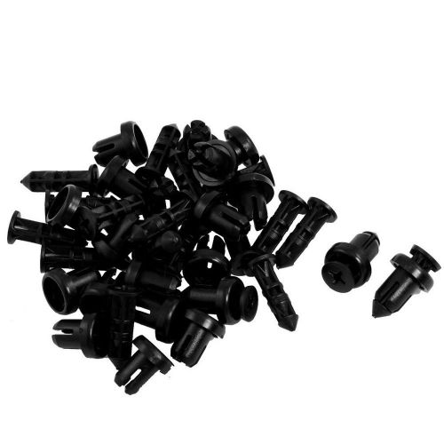 20 pcs 9mm Hole Push In Expanding Screw Panel Clips Plastic Rivet Black GY