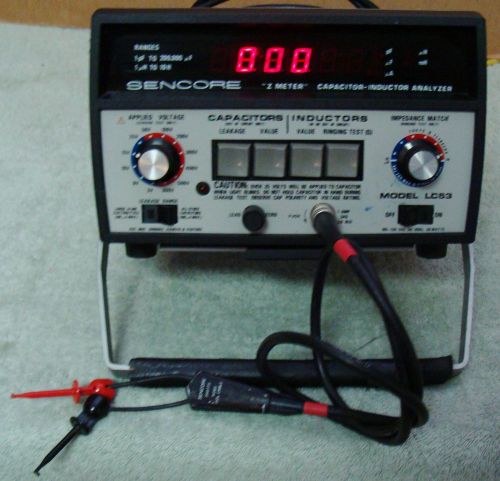 Sencore lc53 z meter capacitor-inductor analyzer! z meter ! calibrated ! for sale