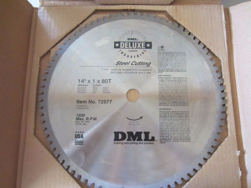 DML Deluxe Carbide Tipped Industrial Steel Cutting Circular Saw Blade, NEW!