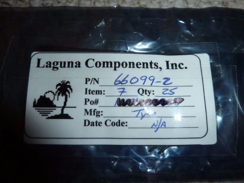 Lot of 25 AMP TE Tyco 66099-2  CONTACT, PIN, 18-16AWG, CRIMP