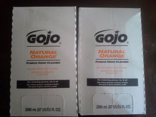 2 GO-JO NATURAL ORANGE PUMICE HAND CLEANER - DISPENSER REFILL grease soap 2000ml