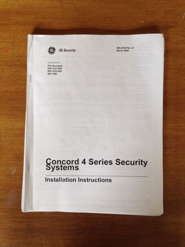 Concord 4 Installation manual