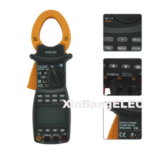 Clamp Meter tester AC RMS Active Power Factor Passive Frequency Harmonic Test