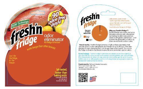 NEW TekQuest 63032 Fresh n Fridge Refrigerator Freezer Deodorizer Pack of 4