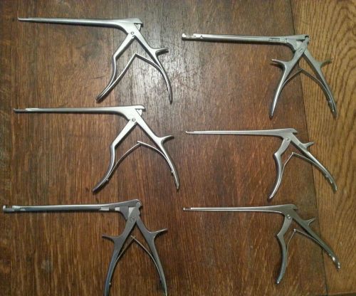 6- Rongeur(2) Codman, (3) Germany stainless, (1) unmarked. Forceps, Medical