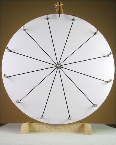 20&#034; ydl® tabletop white dry erase prize wheel w 12 slots &amp; wood stand, spinning for sale