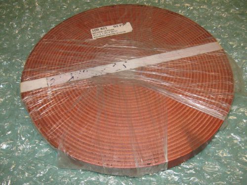 50 foot roll leather belting, 1&#034; x 3/16&#034; chestnut color, craft, machine, art