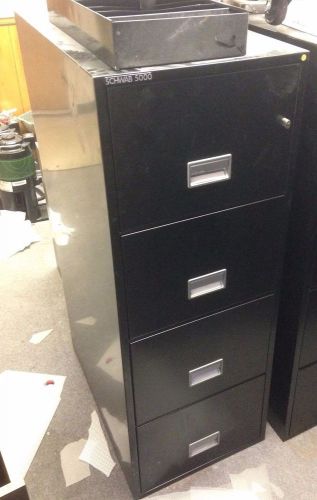 Schwab 5000 Filing Cabinet, Fireproof, 4 drawer Black