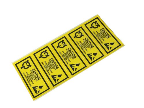 100x 115mm*51mm Anti-Static CAUTION Sticker Warning Labels
