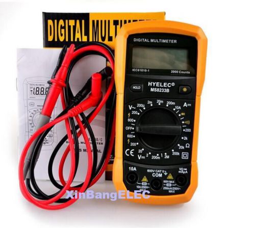 Digital Multimeter HYELEC MS8233B LCR Meter Ammeter Multitester 2000 Counts TS