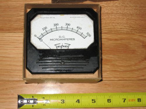 Vintage Triplet Panel Meter - Model 426 D.C MICROAMPERES 0-500 estate find