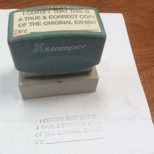 Xstamper Versadater Pre-inked Stamp &#034;Certified True Copy&#034; and sign line 2&#034; x 1&#034;