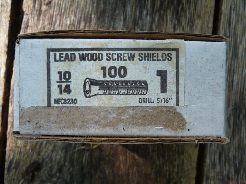 10-14 x 1&#034; Lead wood screw shields anchors 5/16&#034; drill size 50 PACK