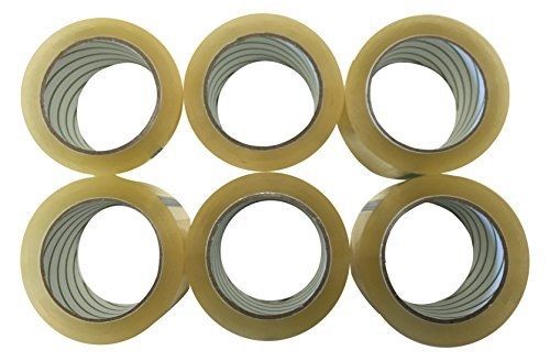 A+ grade clear carton sealing tape, 6 rolls, 110 yd, 2.0 mile(330&#039;) for sale