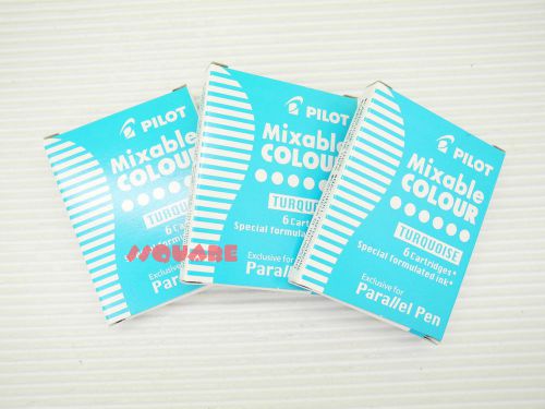 3 Boxes x Pilot Special Formulated Ink For Parallel Pen Fountain Pen, Turquoise