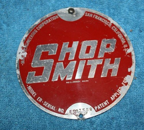 ShopSmith Badge / ID  Plate 4&#034;