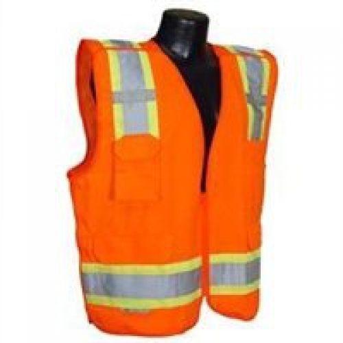 Radians SV46O2X Class 2 Breakaway Survey Safety Vests, Two Tone Orange, 2 Extra